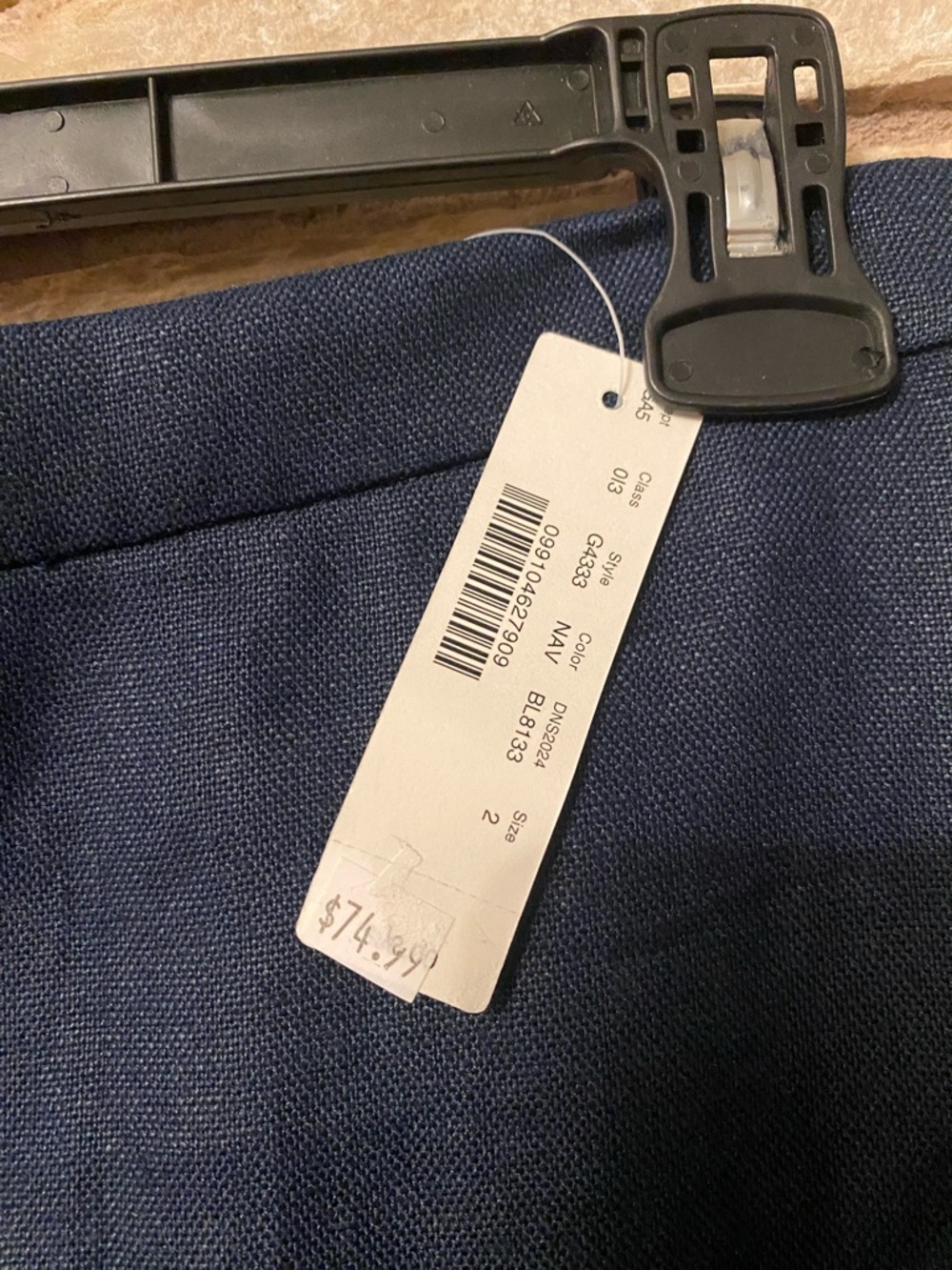 J. Crew | Skirts | J Crew Linen Pencil Skirt Navy blue 100% leinen Size 2 - Picture 3 of 9